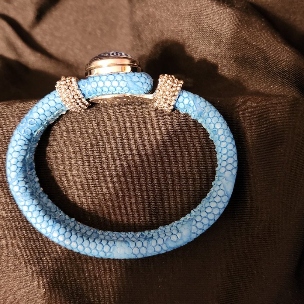 Interchageable Button Snap Leather Bracelet Kc Ro… - image 2